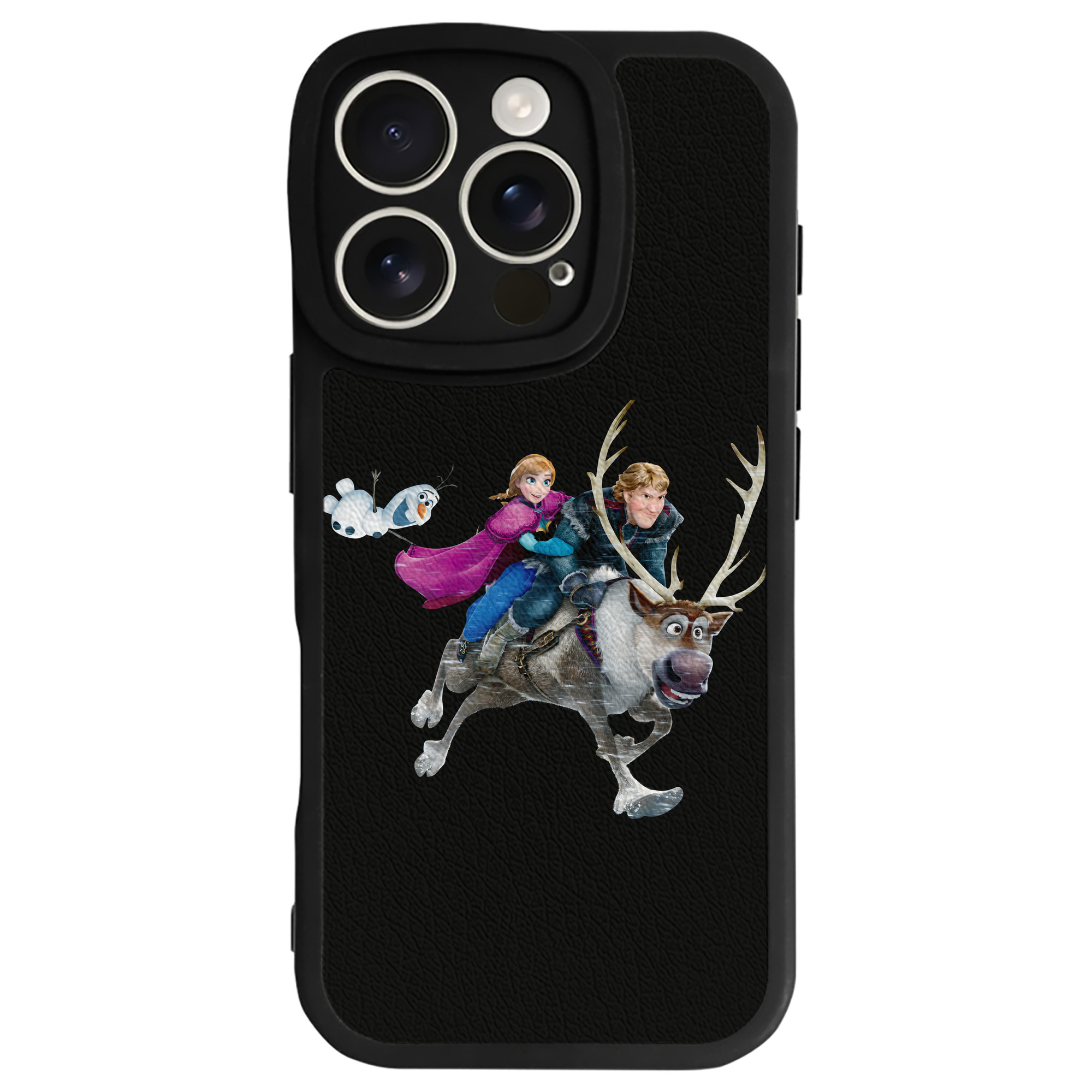（画像用） アナと雪の女王 アンナ エルサ Frozen Anna Elsa 【iPhone 16シリーズ対応】シリコンスマホケース（レザー調） 材質：シリコン